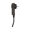 Flat plug 2P+Z with cable, black