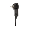 Flat plug 2P+Z with cable, black