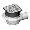 Floor drain with horizontal drain and grating 105x105mm LIV 262770