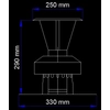 Flue outlet terminal DN 80/125 vertical with plate for condensing and turbo boilers