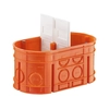 Flush-mounted box, deep, with screws, orange, M2x60F Multiwall