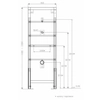 Flush-mounted urinal frame with rear inlet