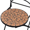 Folding bistro chairs, 2 pcs., Ceramics, terracotta