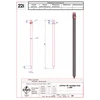 Forged lightning rod for tensioning L-500 Fi 18