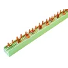 Fork type busbar comb 3 poles (14x3 modules) 80A 1000mm 16mm²