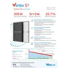 Fotovoltaický modul FV panel 495Wp Trina Vertex S+ TSM-495-NEG18R.28 N-Type TOPCon Dual Glass Černý rám Černý rám