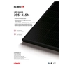 Fotovoltaisk modul Panel PV 410Wp Longi Solar LR5-54HPB-410M Fuld sort