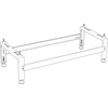 Frame for mounting the outdoor unit F2040 on the ground NIBE GSU 30