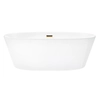 Free-standing bathtub Corsan E026 Salina 160 cm gold finish