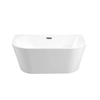 Free-standing wall-mounted bathtub Besco Vica 170 including siphon cover with gold overflow - ADDITIONALLY 5% DISCOUNT FOR CODE BESCO5