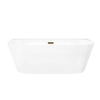 Free-standing wall-mounted bathtub Corsan E030 Mono wide edge 170 cm gold finish