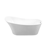 Freestanding bathtub Besco Calima 170 includes a siphon with a chrome overflow - ADDITIONALLY 5% DISCOUNT FOR CODE BESCO5