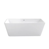 Freestanding bathtub Besco Evita 160 including siphon cover with gold overflow - ADDITIONALLY 5% DISCOUNT FOR CODE BESCO5