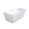 Freestanding bathtub Besco Evita 160 including siphon cover with gold overflow - ADDITIONALLY 5% DISCOUNT FOR CODE BESCO5