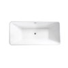 Freestanding bathtub Besco Evita 160 including siphon cover with gold overflow - ADDITIONALLY 5% DISCOUNT FOR CODE BESCO5