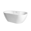 Freestanding bathtub Besco Navia 150 includes a siphon with a chrome overflow - ADDITIONALLY 5% DISCOUNT FOR CODE BESCO5