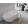 Freestanding bathtub Besco Navia 150 includes a siphon with a chrome overflow - ADDITIONALLY 5% DISCOUNT FOR CODE BESCO5