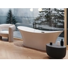 Freestanding Besco Amber bathtub 170 including siphon cover with gold overflow - ADDITIONALLY 5% DISCOUNT FOR CODE BESCO5