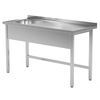 Fregadero de mesa para catering de acero inoxidable 100x60x85 Polgast 211106