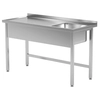 Fregadero de mesa para catering de acero inoxidable 100x60x85 Polgast 211106