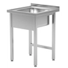 Fregadero de mesa para catering de acero inoxidable 60x70x85 Polgast 211067