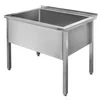 Fregadero profesional para catering de piscina, acero inoxidable, seno único 120x70x85