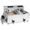 Friggitrice elettrica con rubinetto 2x8L Mastercook | Hendi 207376