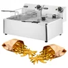 Friggitrice elettrica professionale per ristorazione 2x6L 6600W Hendi 205853