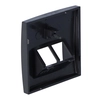 Front plate for UAE double computer and telephone connection socket, anthracite,B.Kwadrat/B.3/B.7