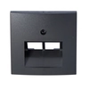 Front plate for UAE double computer and telephone connection socket, anthracite,B.Kwadrat/B.3/B.7