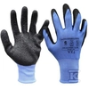 FXA work gloves size 10, latex coated, blue.Prevents oil from penetrating the glove, the upper is breathable