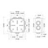 Fyrkantig applicerad låda 105x105x55mm IP55 för distributionskoppling ABS UV-beständig med pluggar