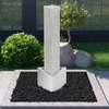 Garden fountain, silver, 37,7x32,6x110cm, steel