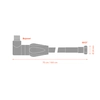 Gasslang Merabell Gas Profi R1/2"-G1/2" med ventil, bajonett,100 centimeter