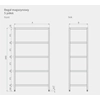 Гастрономически стелаж от неръждаема стомана 130x70x180 Подвижни рафтове Polgast 357137