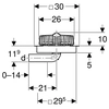 Geberit Pluvia roof drain with fixing flange d56 DAF levels