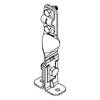 Gedrehter Felgenhalter H=14,5cm Z-Schraube /OG/ TYP AN-08A/OG/