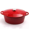 Geëmailleerde Gietijzeren Pot 7l Rood 407x254x135 Hendi 626825