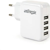 GEMBIRD USB charger, 3100mA, 15W, 4x USB, 3.1A, white