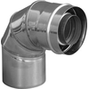 Genou 87° conduit d&#39;air DN60/100 argent