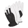 Gloves grain leather from the bottom and fingertips, breathable upper side size.9