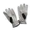 Gloves grained leather on the bottom and fingertips, breathable upper side size 10