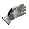 Gloves grained leather on the bottom and fingertips, breathable upper side size 10