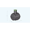 GRAF Carat S skládací nádrž na dešťovou vodu bez víka - 3 750 l 372025