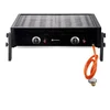 Grătar cu gaz Roast-Master Pro Hendi 148822 11,6 kW Două zone de încălzire Negru