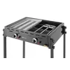 Grătar cu gaz Roast-Master Pro Hendi 148822 11,6 kW Două zone de încălzire Negru