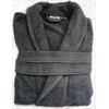 Gray terry bathrobe L