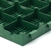 Green plastic perforated terrace tile Linea Combi - length 40 cm, width 40 cm and height 4.8 cm