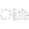 Grenlåda applicerad ABS 210x210x90mm IP67 IK06 transparent