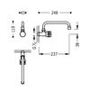 Grifo 1-drożna para oficina o lavadero Tres Cocina cromado 123506